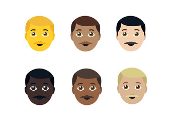 male men man vector symbol sign head illustration smiling smile character
