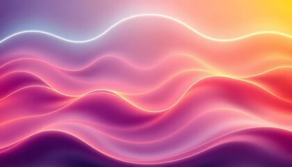 Obraz premium Abstract Colorful Wave Pattern with Soft Glowing Lines for Background Design and Art Projects