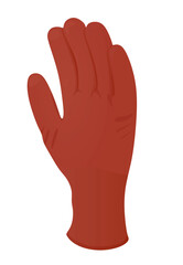 Red protective gloves. vector illustration