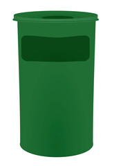 Metal standing outdoor ashtray. vector 