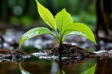 New growth emerging from the earth