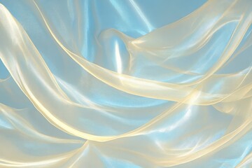 Obraz premium Elegant, flowing, light fabric drapes in pastel colors