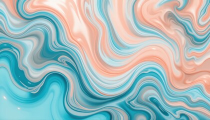 Fototapeta premium Dynamic fluid art creation abstract background digital artwork colorful swirls contemporary design artistic expression