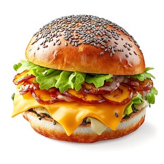 Delicious Sesame Burger.