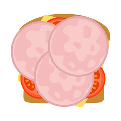 ham sandwich isolated