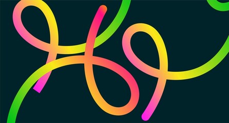 Gradient colors lines with smooth dynamic shapes pattern  abstract vector design elements for...