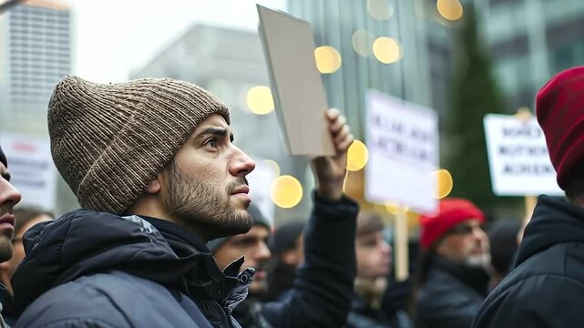 Protesters Rally Against Economic Sanctions Outside Embassy