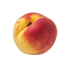 Juicy Peach on Black Background with Transparent Background