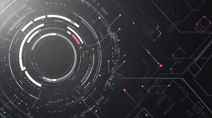 Obraz premium Abstract technology circuit design, digital interface