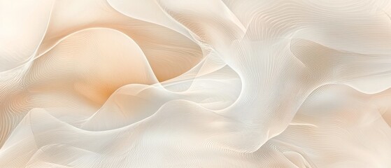 Fototapeta premium Elegant and Minimalistic Abstract Background with White and Orange Waves for Sophisticated Digital Designs and Branding Presentations