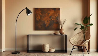 modern living room with fireplace