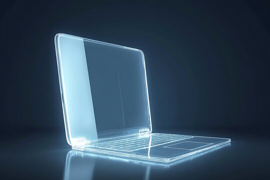 Futuristic Transparent Laptop Design