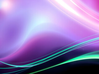 Obraz premium Abstract purple and green flowing lines background design