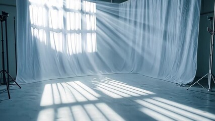 A bright studio background with soft light and shadows, designed for overlaying text digital