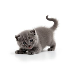 kitten on white background