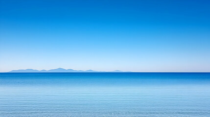 Obraz premium Vast Blue Ocean Horizon with Distant Islands