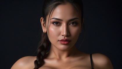 Beautiful and attractive Indian Asian woman in attractive facial makeup © Avinash N Prasad