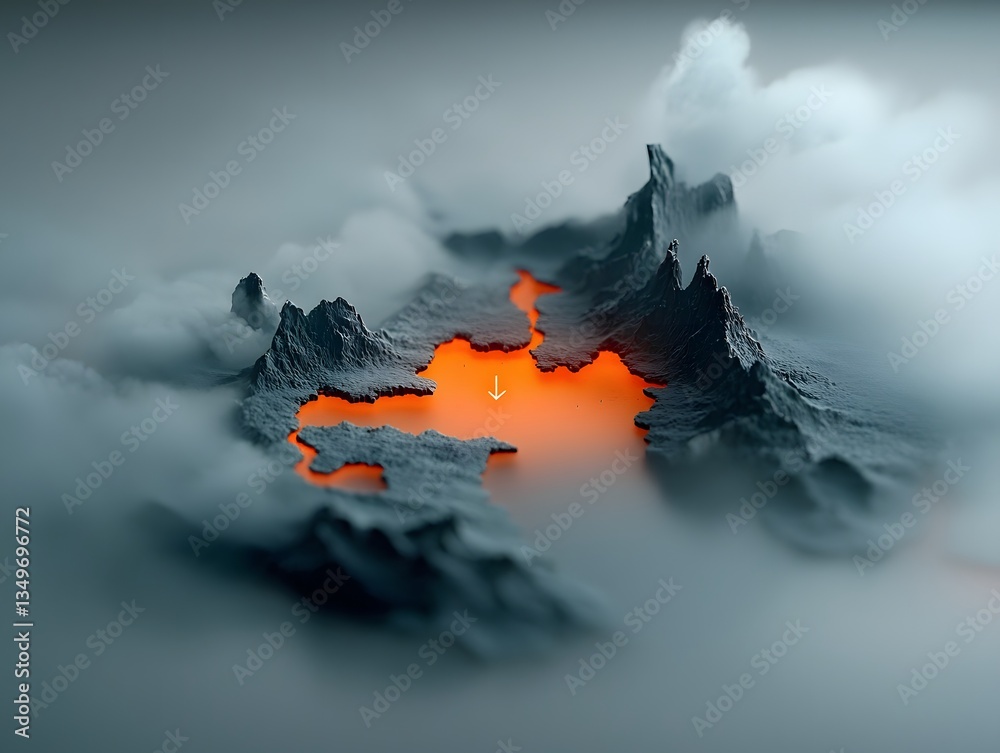 Poster breathtaking topographic visualization of fluid rainfall data patterns creating a captivating immers