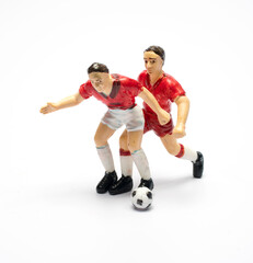 Football player toy, playing football
