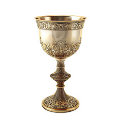 Ornate Gold Chalice Goblet Religious Communion Cup Antique Style Vintage Design