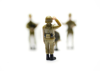 Toy soldiers and tanks