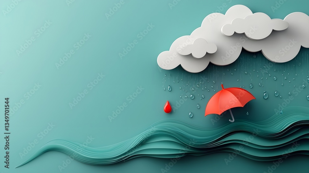 Poster captivating rainfall pattern map fluid topographic terrain with dynamic atmospheric data visualizati
