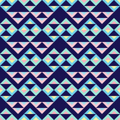 Vibrant native pattern digital artwork. Unique blend of traditional inspiration and modern aesthetics. Eye-catching geometric design adds cultural richness to any project.