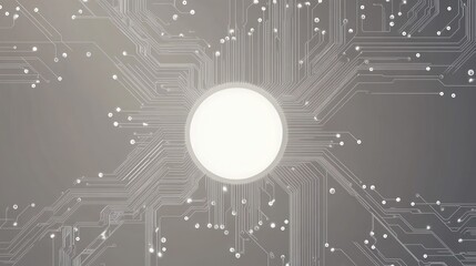 Obraz premium Abstract circuit board, digital technology, computer chip, futuristic background, for technology concept