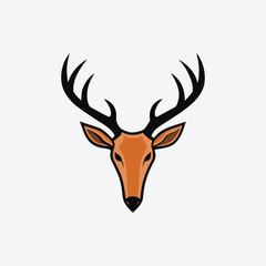 Discover a striking red deer head logo with bold antlers, perfect for branding, sports teams, and wildlife designs. Eye-catching and modern stag emblem for logos, apparel, and digital use.