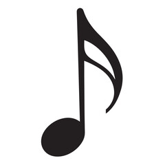
music note silhouette vector, music note icon llustration on white background
