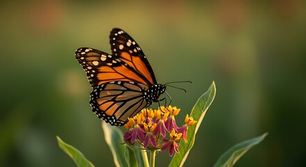 Fototapeta premium Monarch Butterfly on Flower