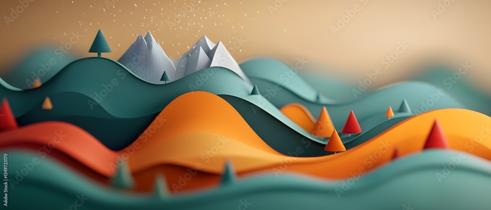Poster flowing topographic data map visualization of undulating precipitation patterns and weather informat