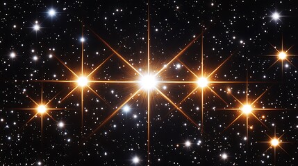 Obraz premium Bright celestial stars illuminating the vast darkness of outer space