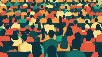Diverse Crowd Auditorium View. (4)