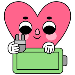 heart character battery