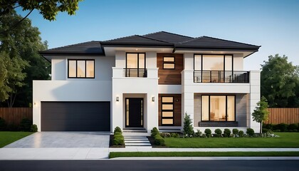 Beautifully Designed Home Exterior Captured in a Striking Close Up