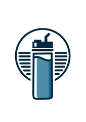 water bottle with battery and fire concept