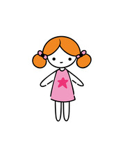 logo with a girl doll theme, suitable for your business logo or brand.