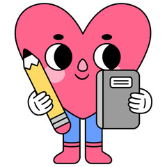 heart character draw