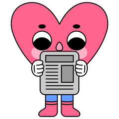 heart character newspaper