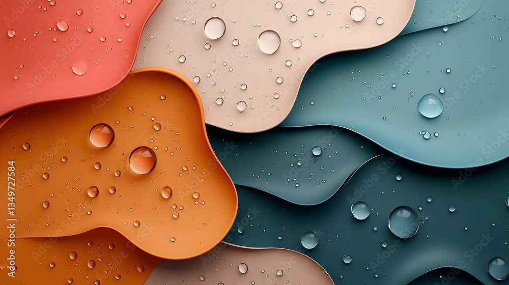 Poster hypnotic rainfall pattern map dynamic fluid topographic landscape abstract data visualization of wea