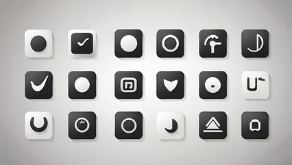 "Modern Social Media Icon Set with Rounded Corners on Transparent Background"