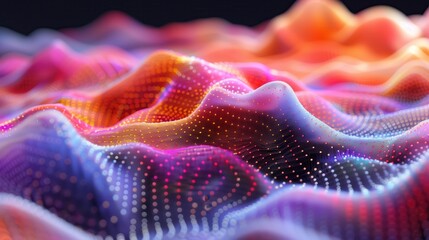 Abstract Colorful 3D Wave Pattern
