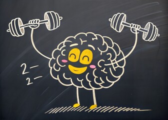 Motivated Brain Lifting Weights on a Chalkboard