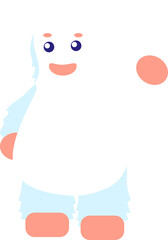 Friendly Cartoon Yeti Character, Design Inspiration, Vector, Illustration, Object, Template