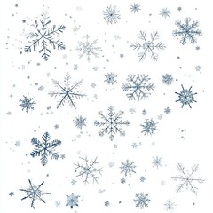 Generic Delicate Snowflake Perspective Patterns Winter