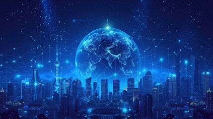 Global Network and Cityscape