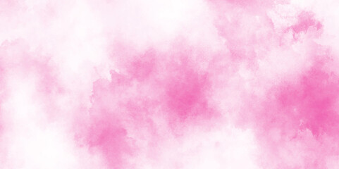 Abstract magenta shades aquarelle illustration, pink smoke transparent effect overlay watercolor canvas for creative grunge design, romantic Pastel Pink watercolor background.