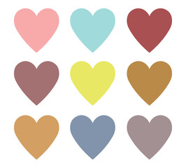 Colorful Hearts A Collection of Pastel Love Symbols