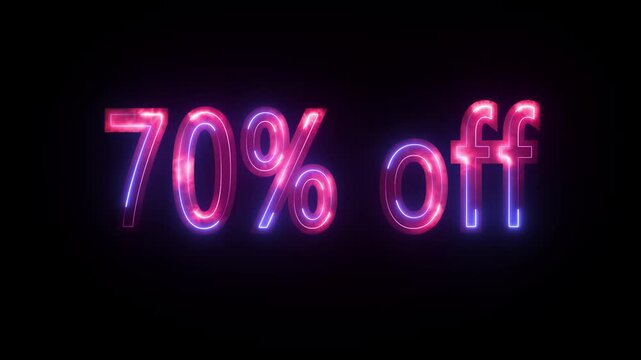 Discount 70% Offer Price .Digital flash Sale discount 70 Percent offer with spiral Animation background.